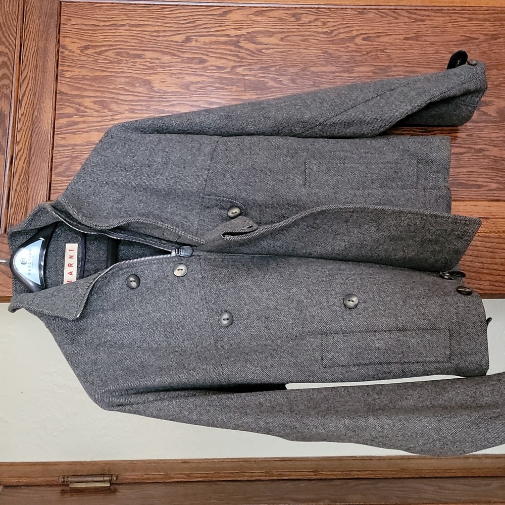 MARNI RARE Wool Fall Jacket Sz 46 Italy - Picture 11 of 16